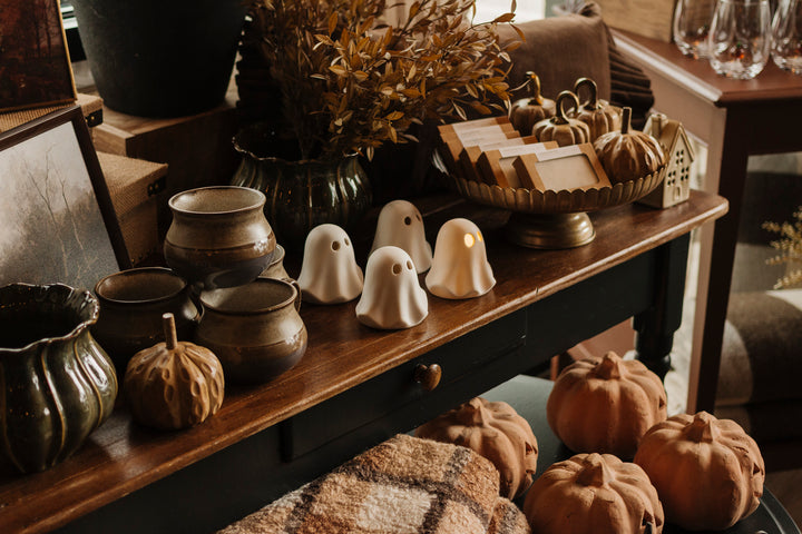 Hand-Carved Wooden Pumpkin