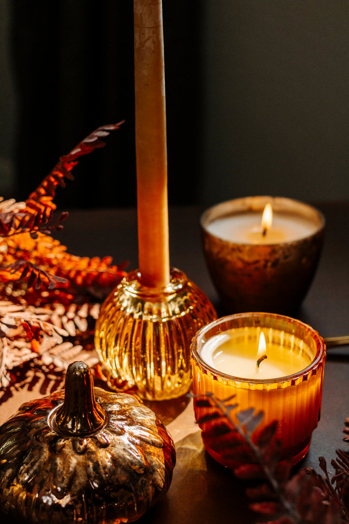 Amber Reversible Candle Holder