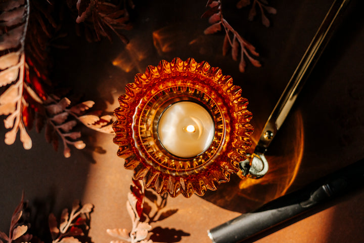 Amber Reversible Candle Holder