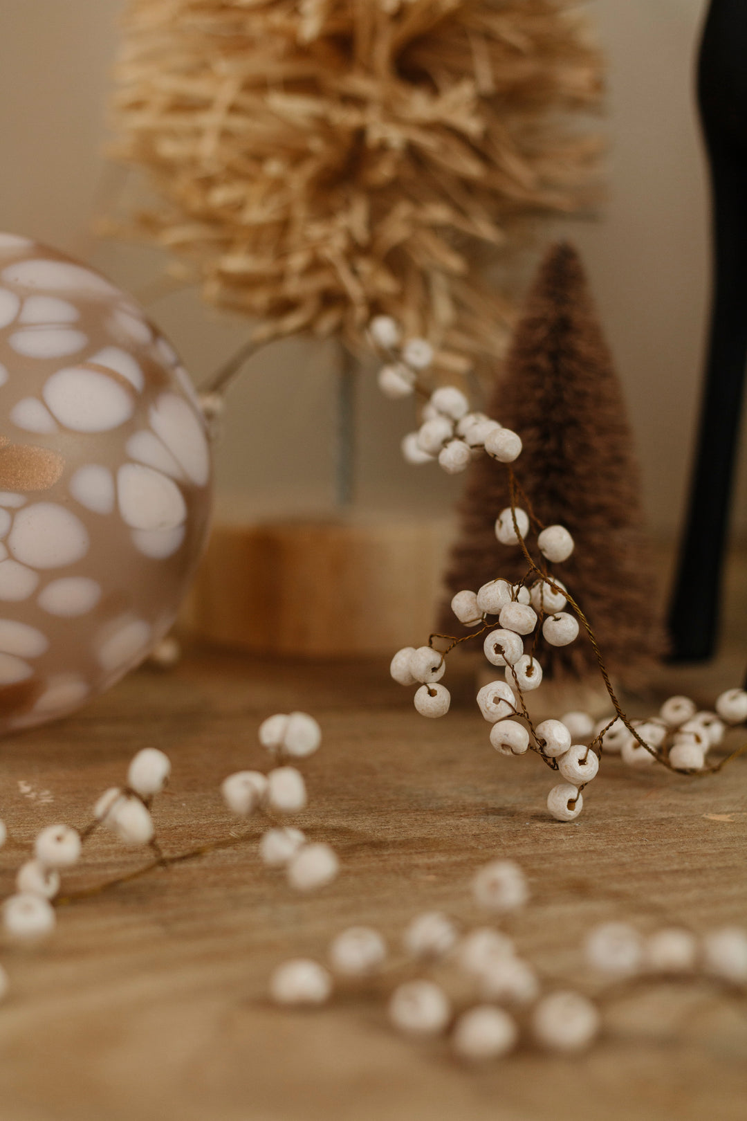 Ivory Beaded Berry Garland