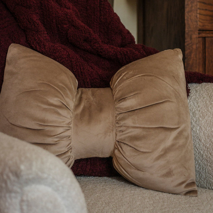 Champagne Bow Cushion