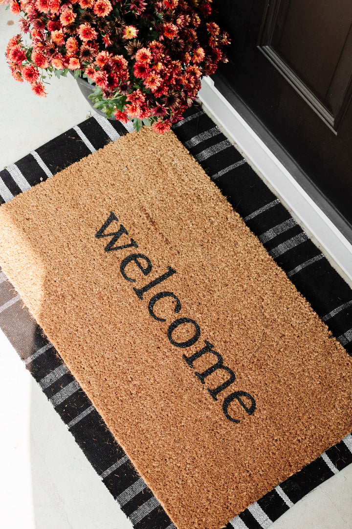 Welcome Layered Doormat Set of 2