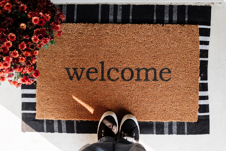 Welcome Layered Doormat Set of 2