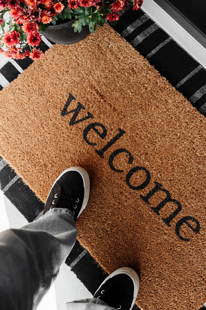 Welcome Layered Doormat Set of 2