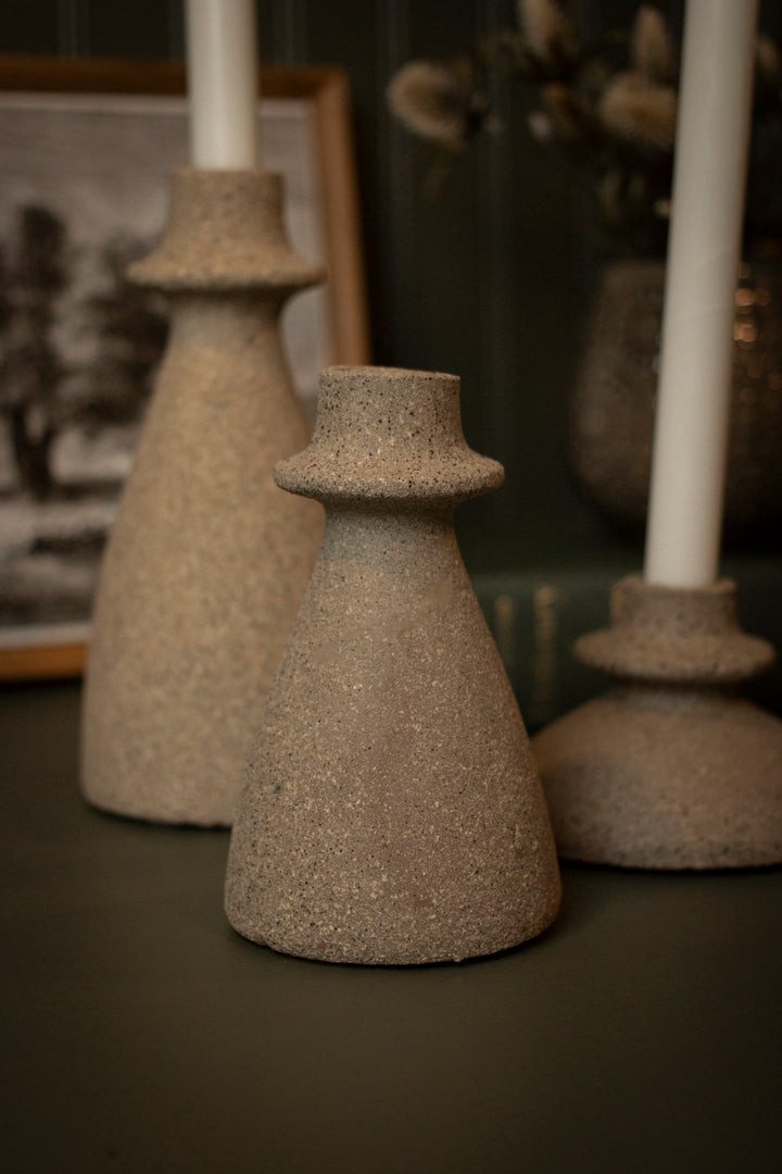 Sandstone Tapered Candle Holders
