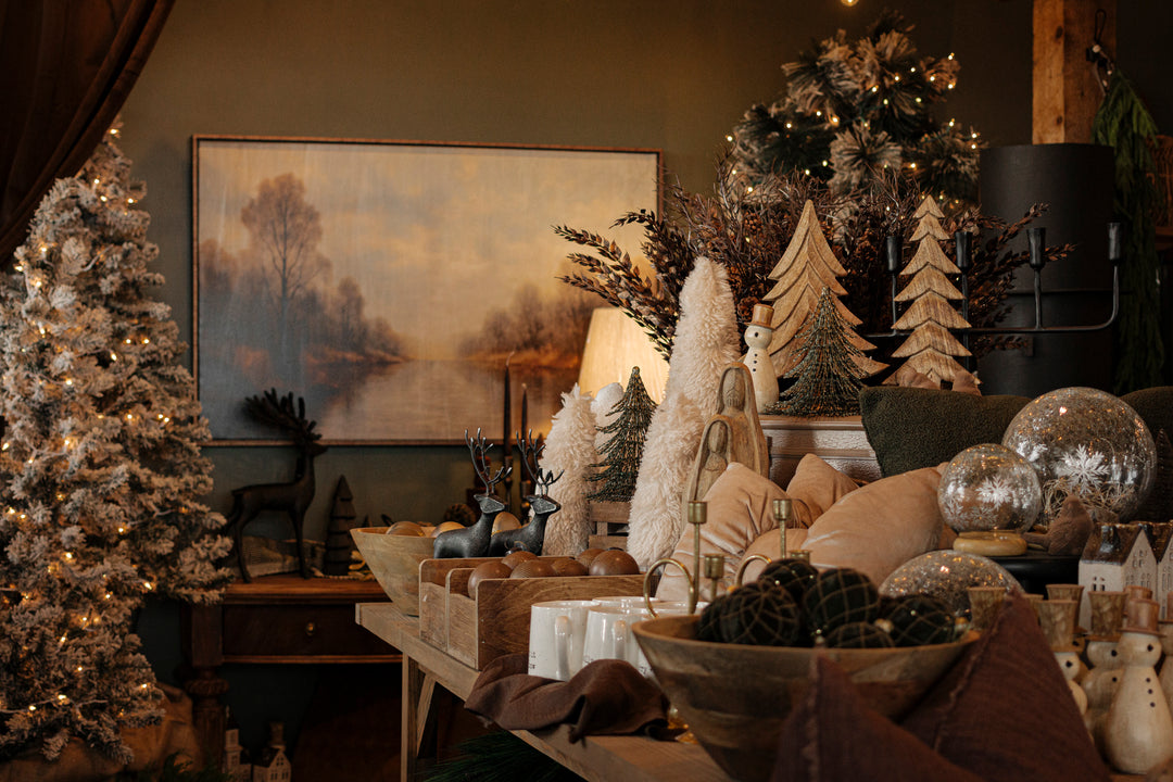 Sculpted Black Resin Deer