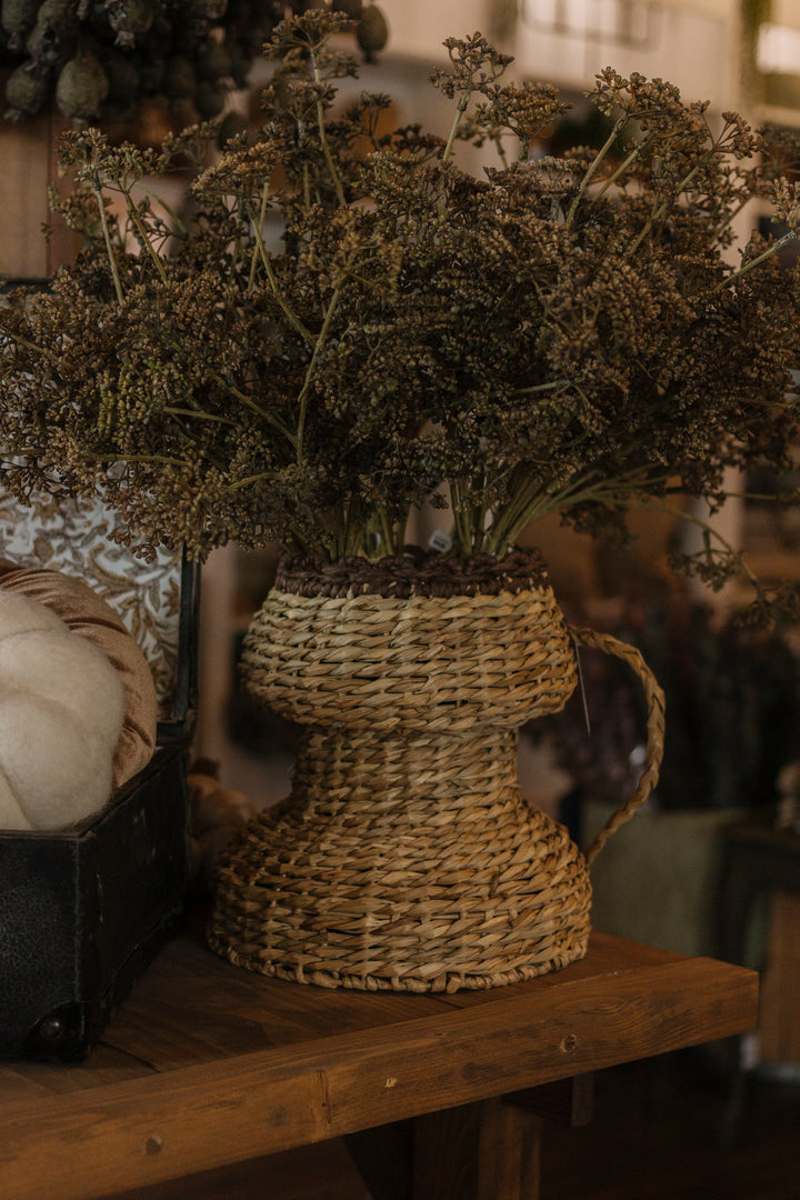 Harvest Weave Vase in Deep Chocolate