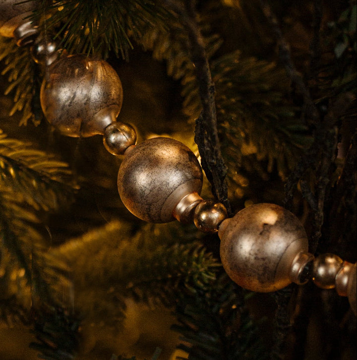 Brushed Gold Glass Bead Garland
