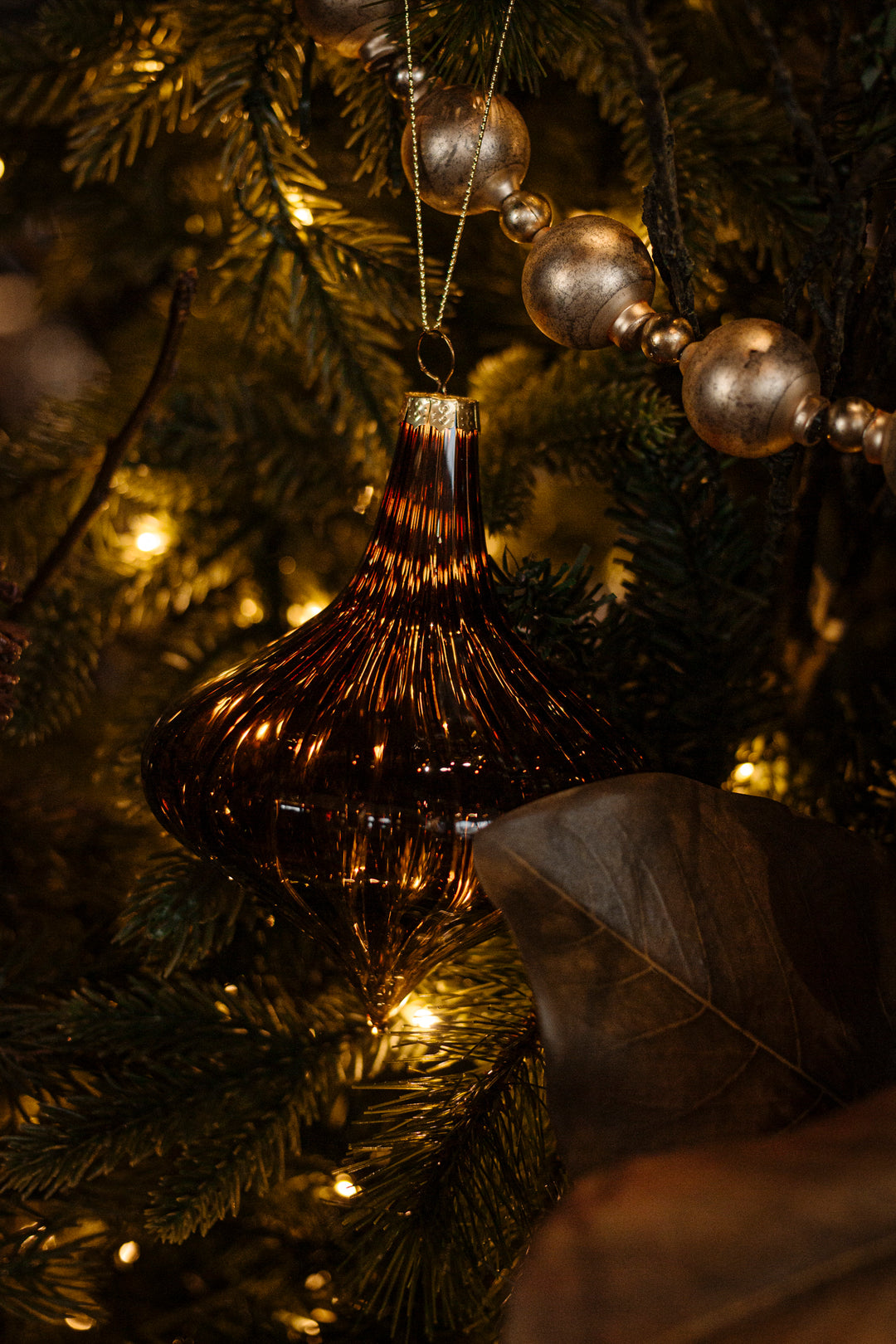 Coffee Glass Finial Ornament