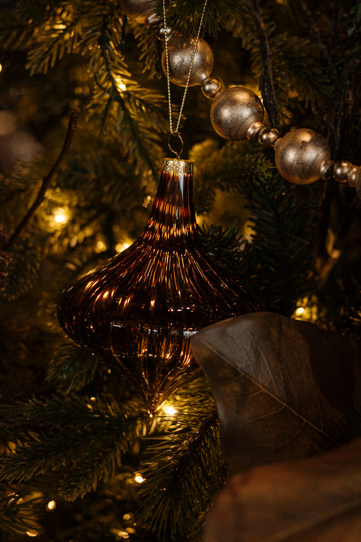 Coffee Glass Finial Ornament