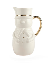 Snowman Pitcher with Gold Plating