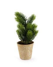 Faux Pine Tree in Paper Mache Pot