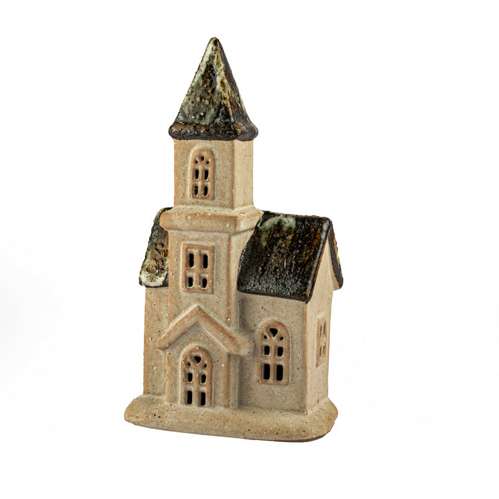 Tall Village Church Reactive Glaze Stoneware