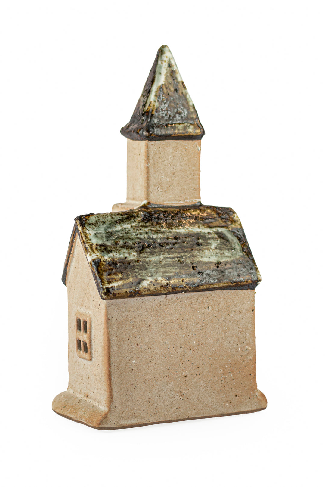 Tall Village Church Reactive Glaze Stoneware