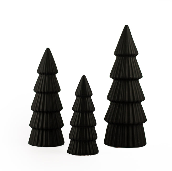 Matte Black Ceramic Trees