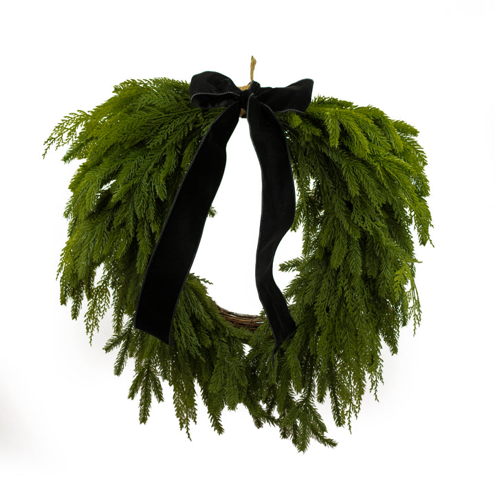 Spruce & Cedar Heart Wreath