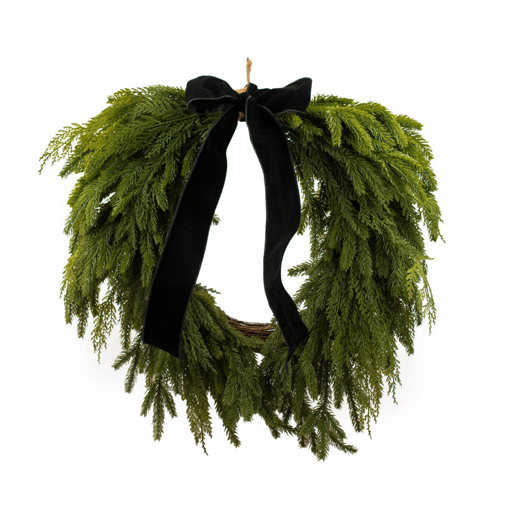 Spruce & Cedar Heart Wreath