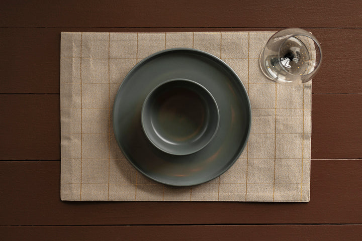 Golden Thread Check Placemat