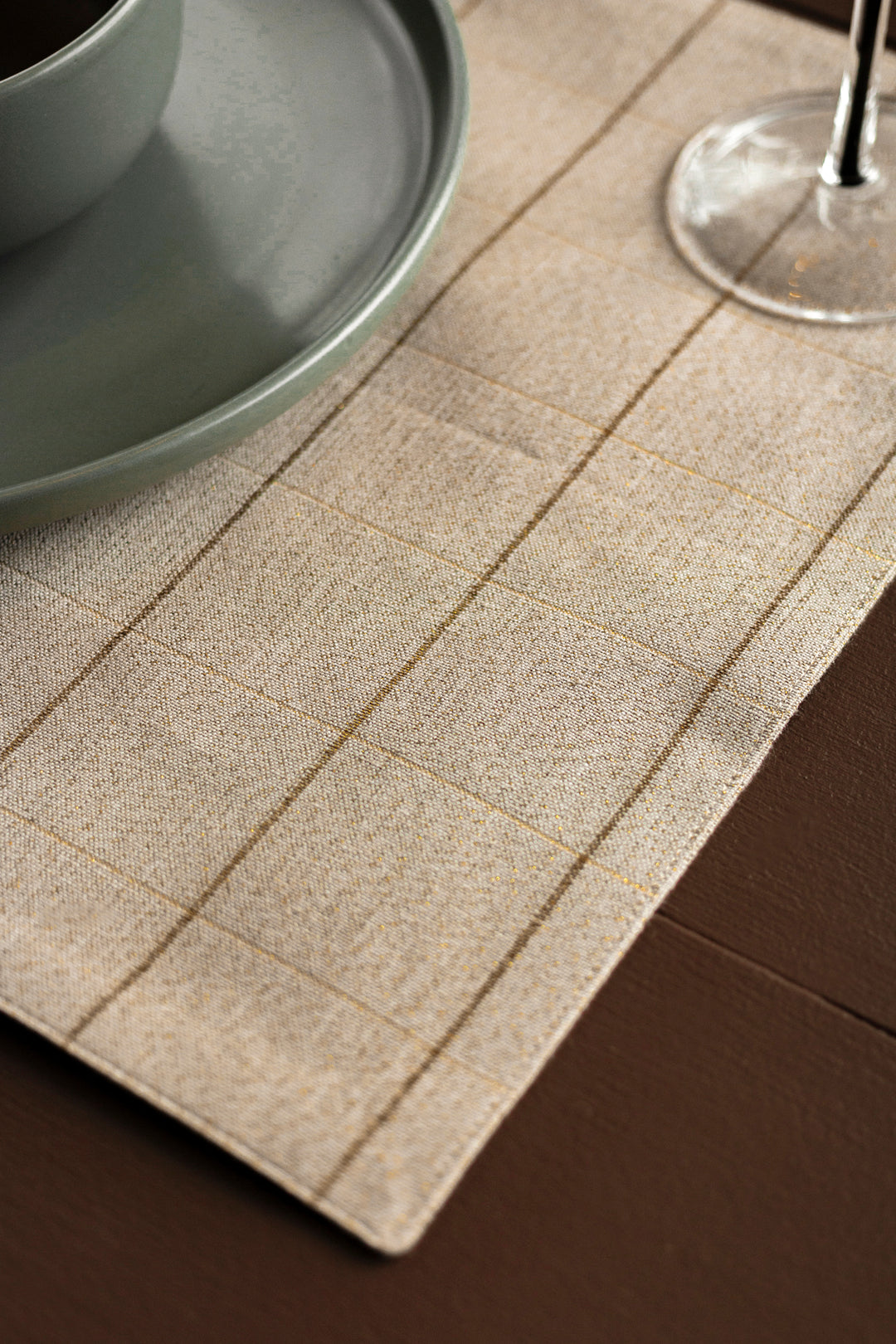 Golden Thread Check Placemat
