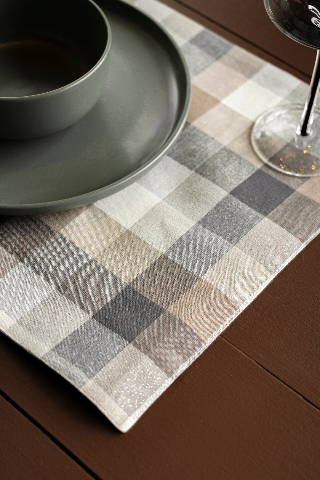 Frosted Check Tablecloth