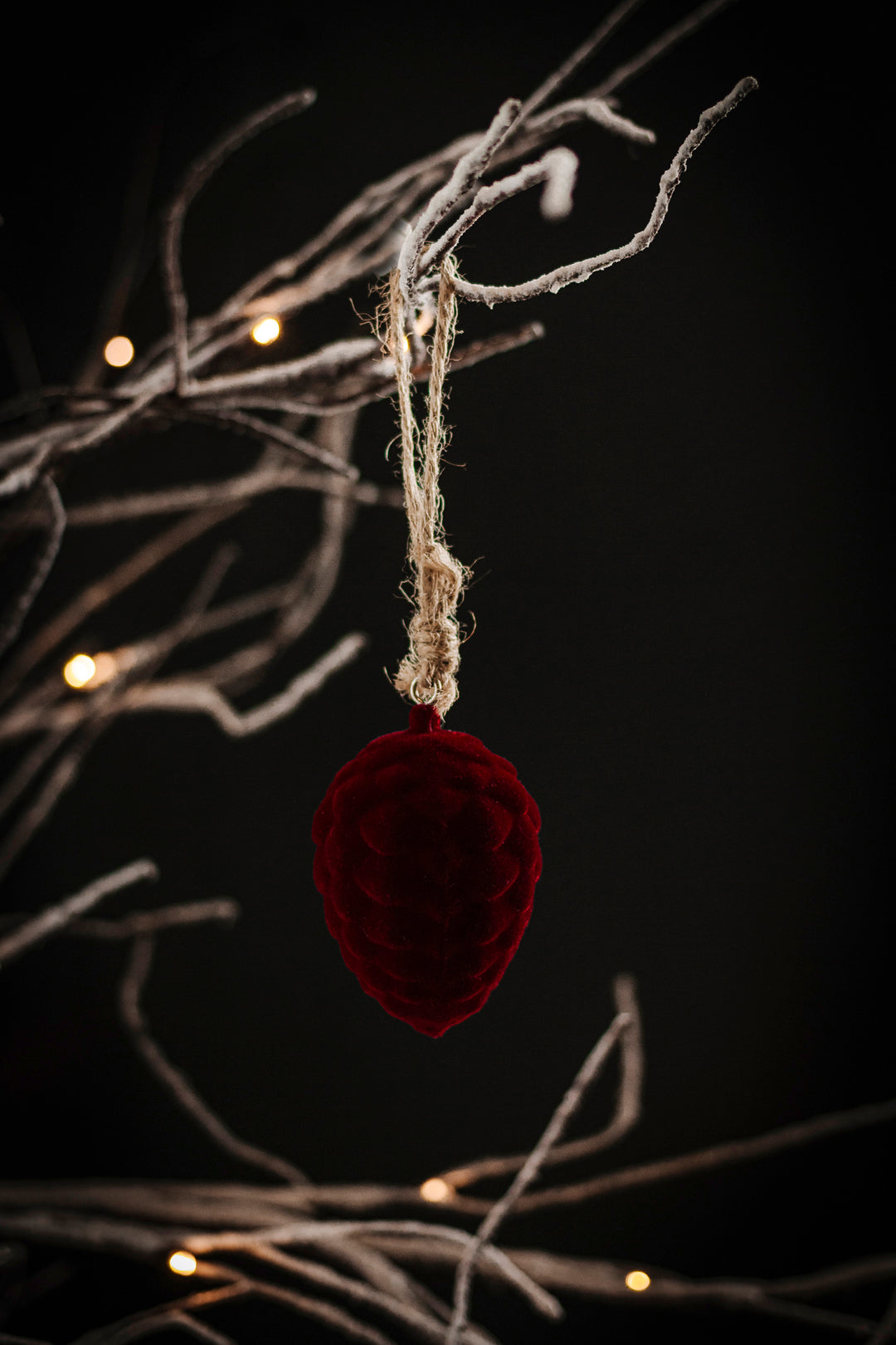 Velvet Cranberry Ornaments
