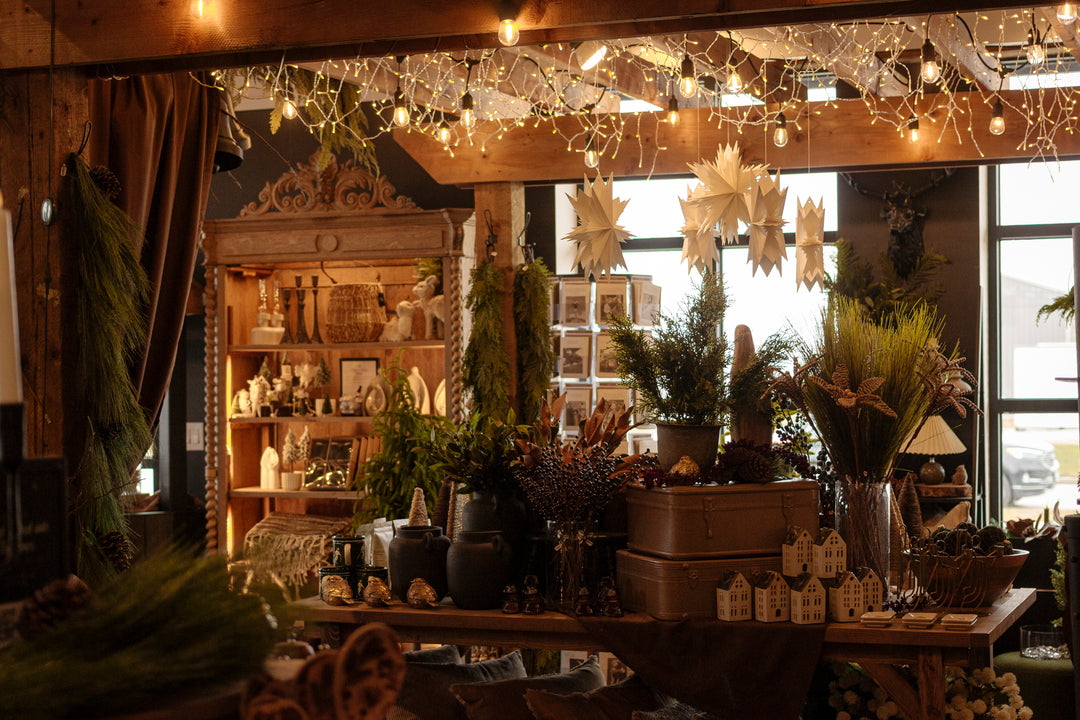 Beaded Poinsettia Stem