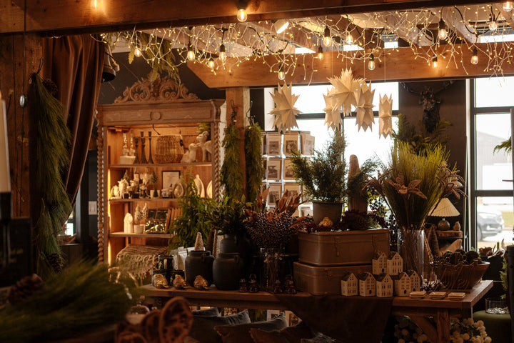 Beaded Poinsettia Stem