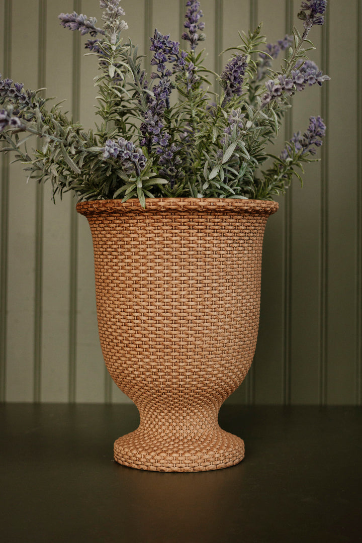 Basketweave Garden Urn