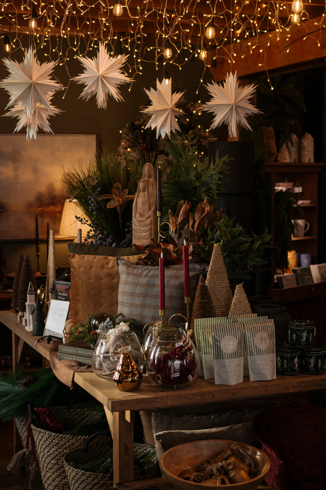 Beaded Poinsettia Stem
