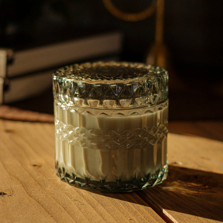 Frosted Fir Manor Vintage Crystal Candle