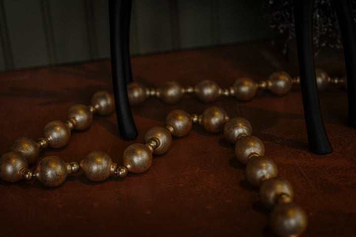 Brushed Gold Glass Bead Garland
