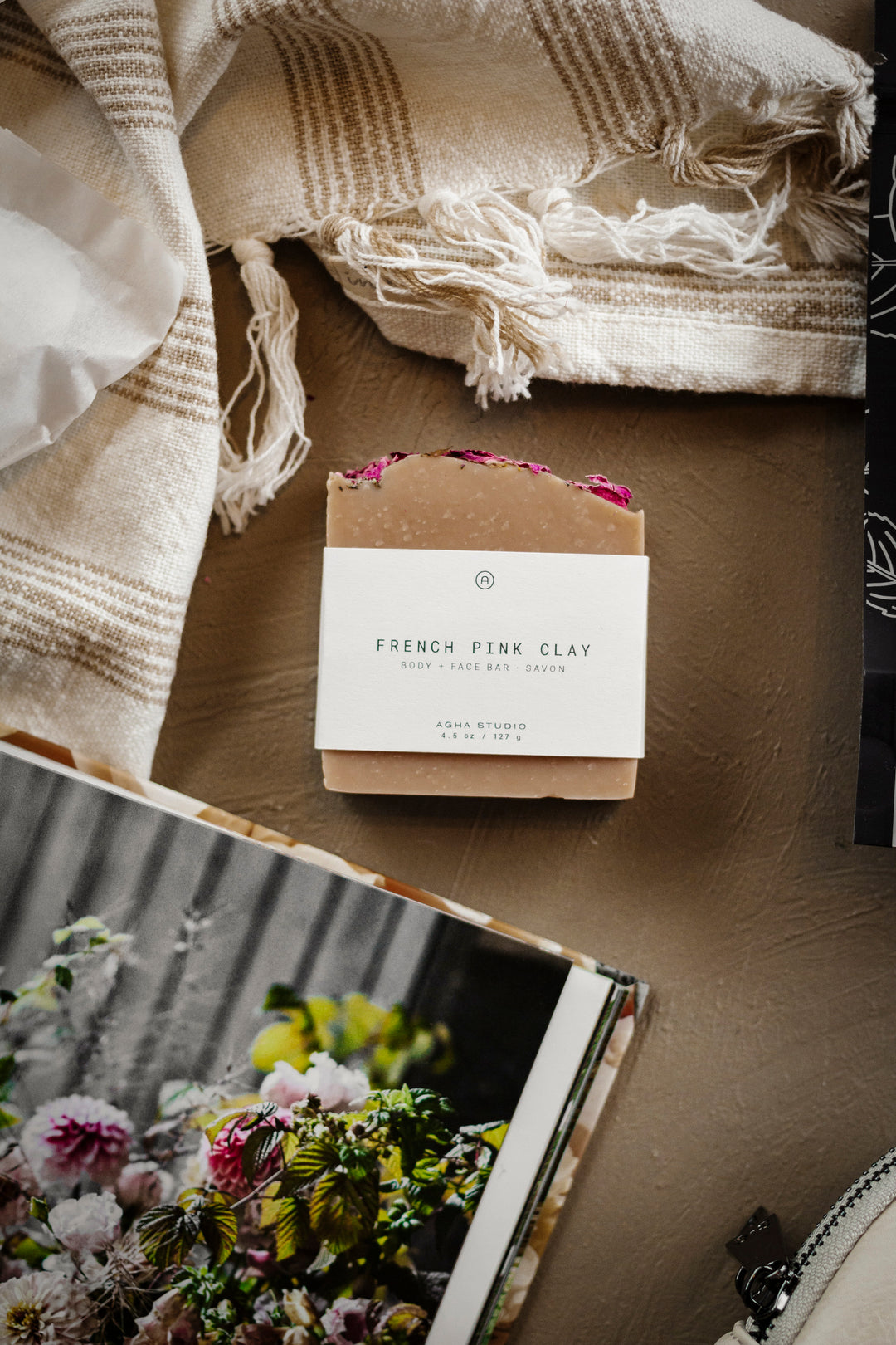 French Pink Clay Body + Face Bar