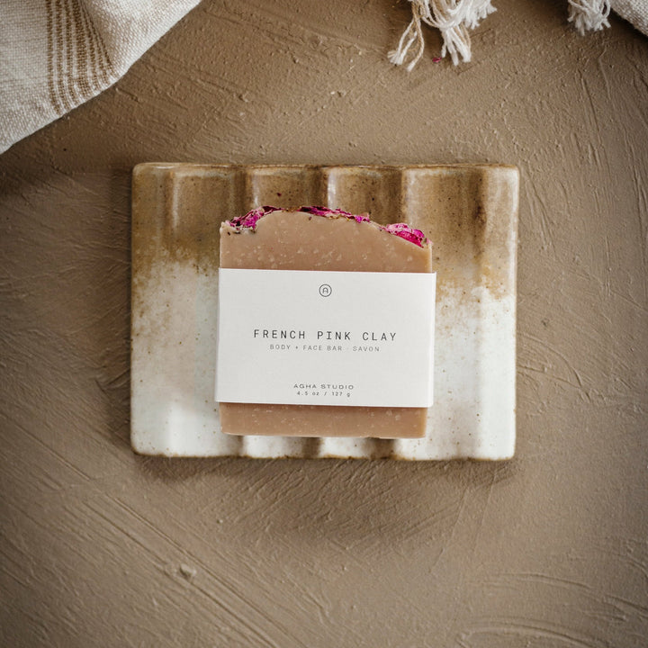 French Pink Clay Body + Face Bar