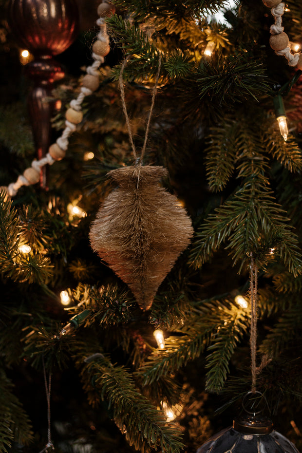Brown Bottle Brush Ornament