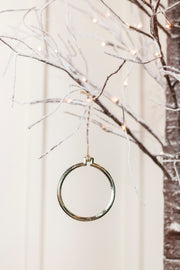 Modern Silver Outline Ornament