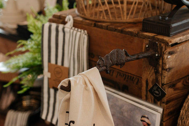 Cast Iron Bear Planter Hook