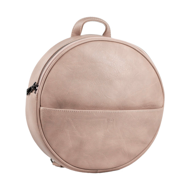 Soft Pink Jessa Round Convertible Backpack