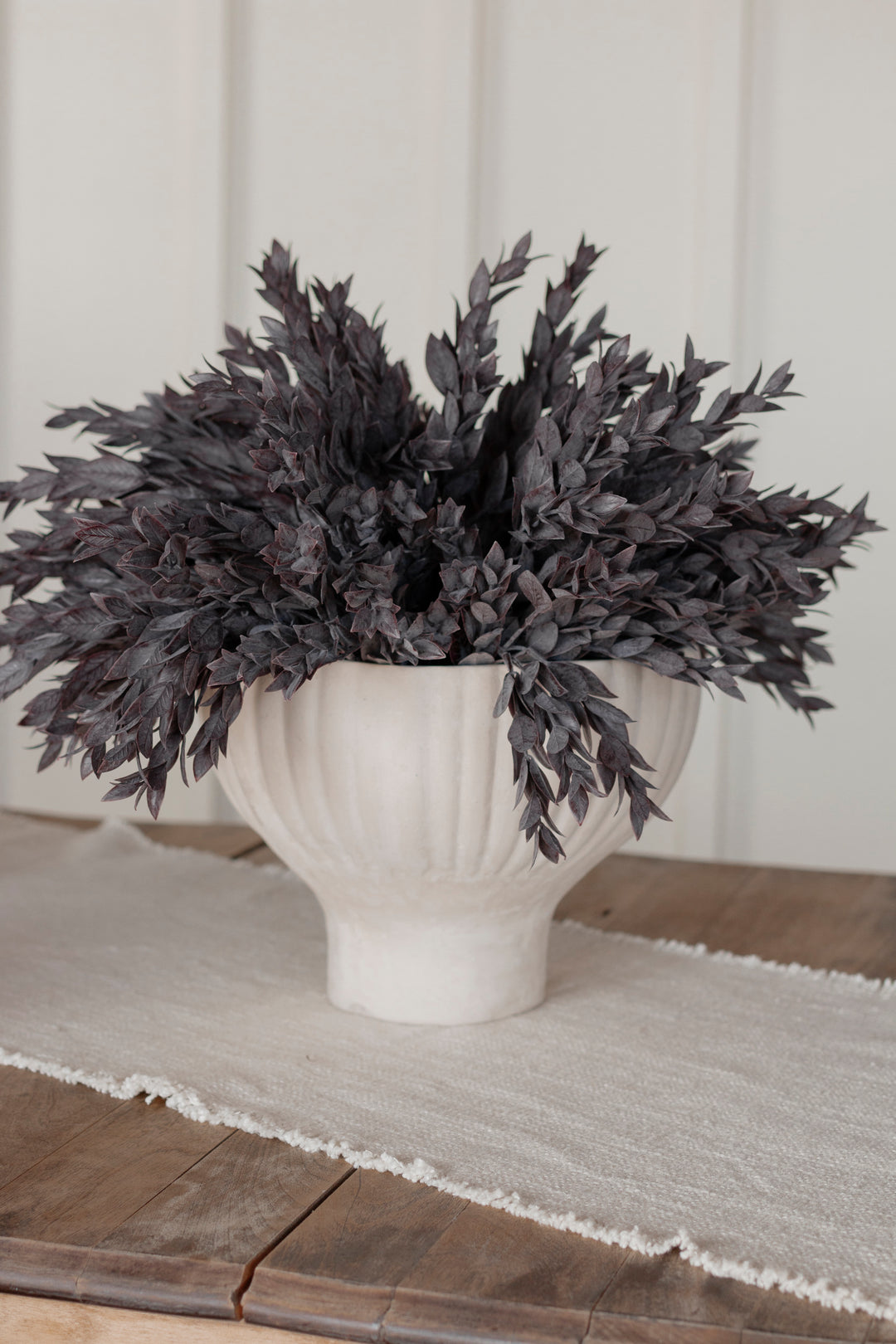 Muted Burgundy Ruscus Bush