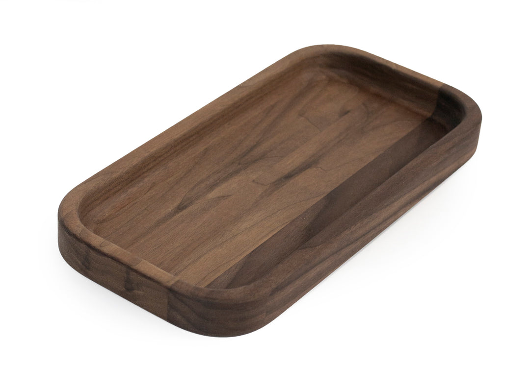 Walnut Square End Catch All Tray