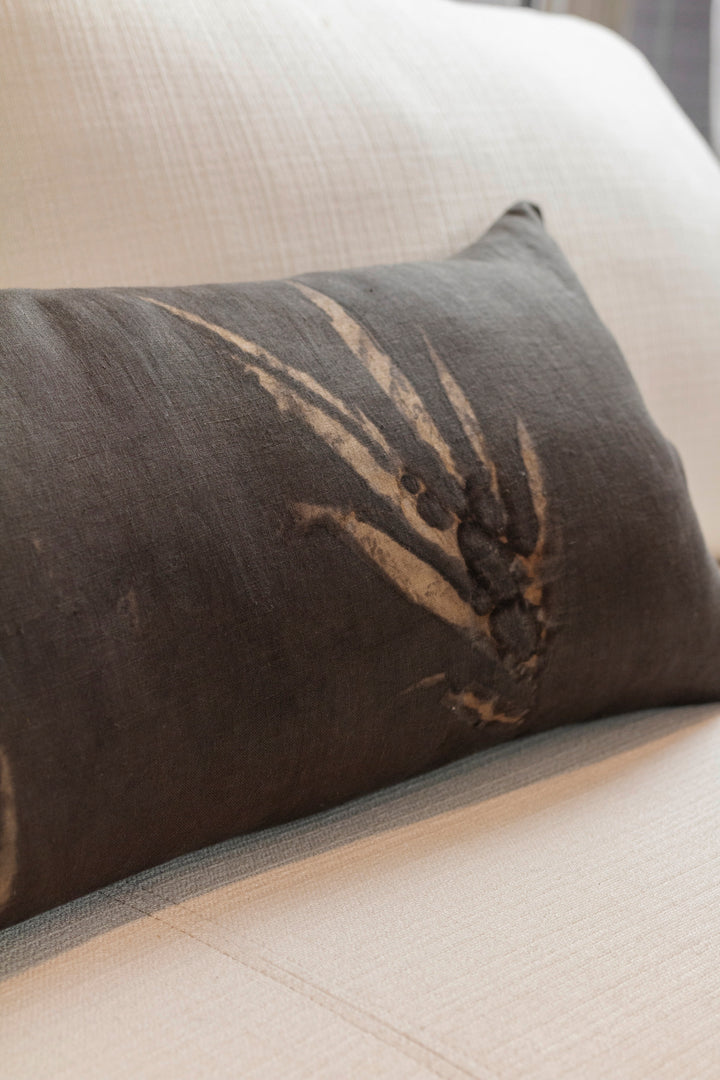 Taylor Linen Eco-Print Pillow