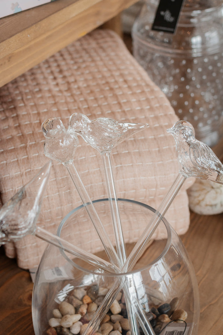 Glass Bird Watering Globe