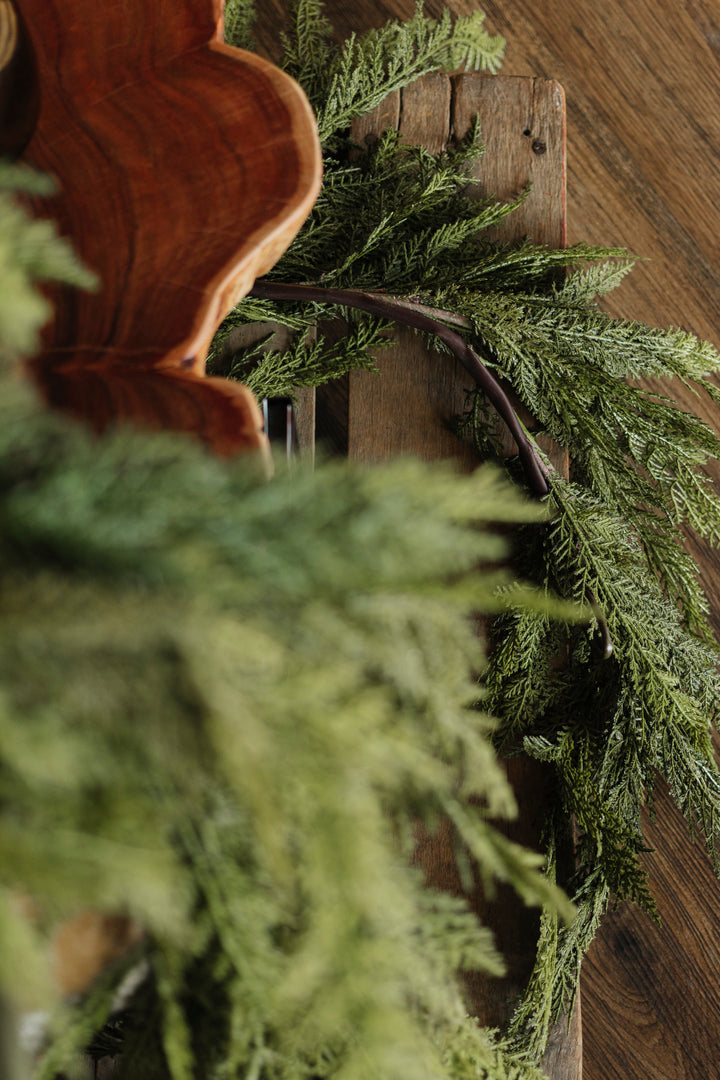 110" Real Touch Sequoia Cypress Garland