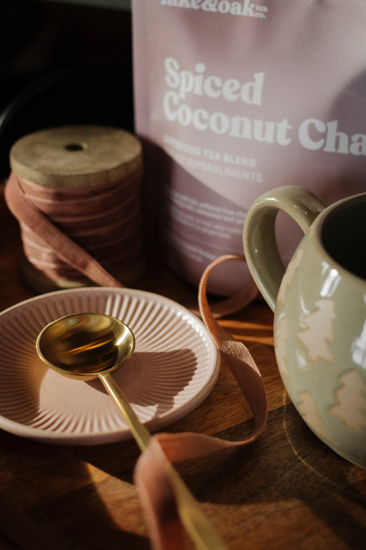 Blush Ribbed Stoneware Pinch Dish