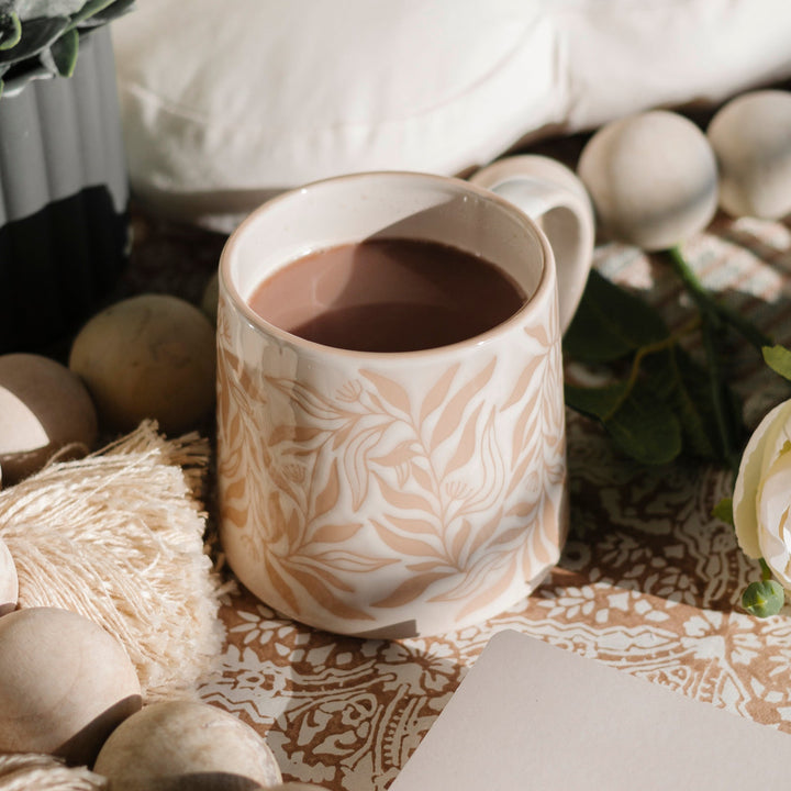 Blush Botanical Stoneware Mug