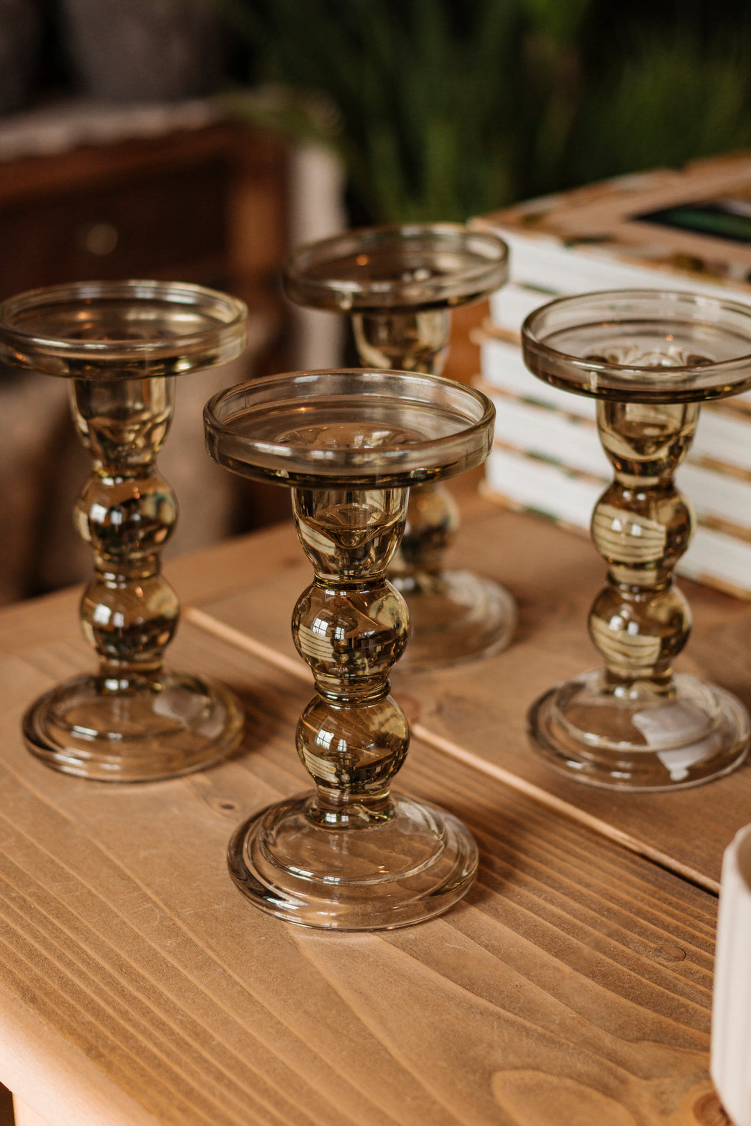 Verdant Glass Candle Holders