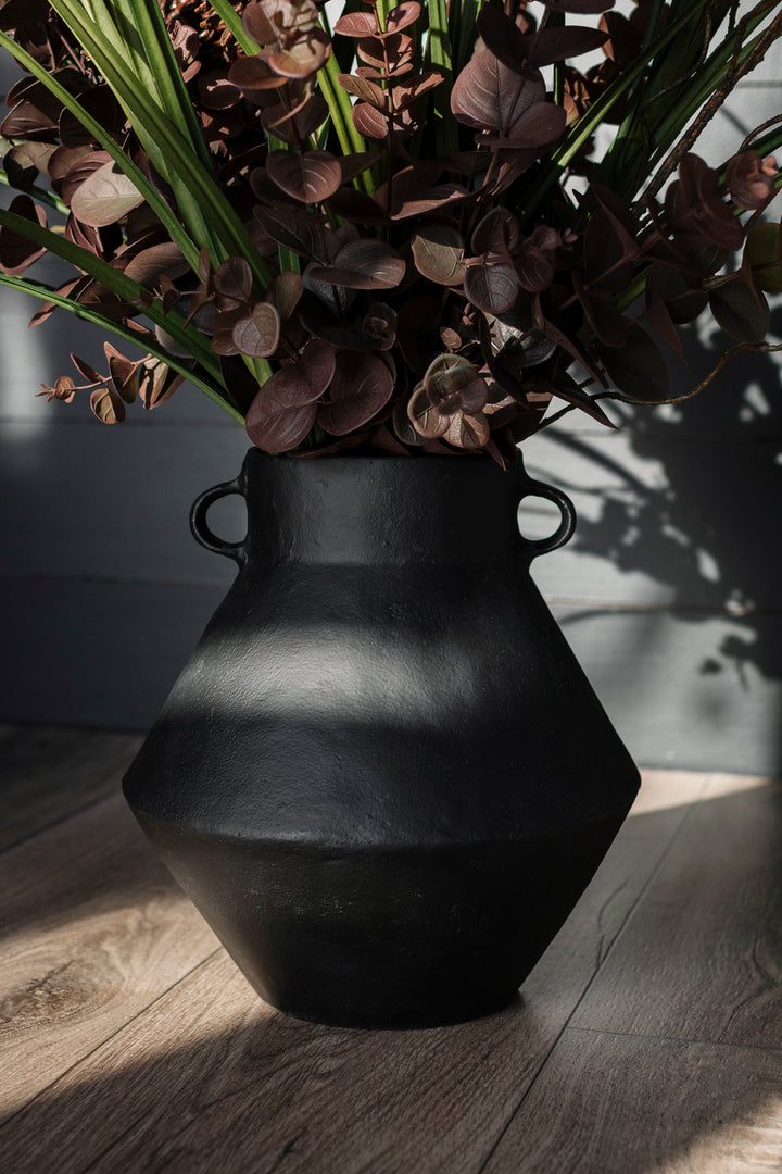 Eros Black Metal Vase