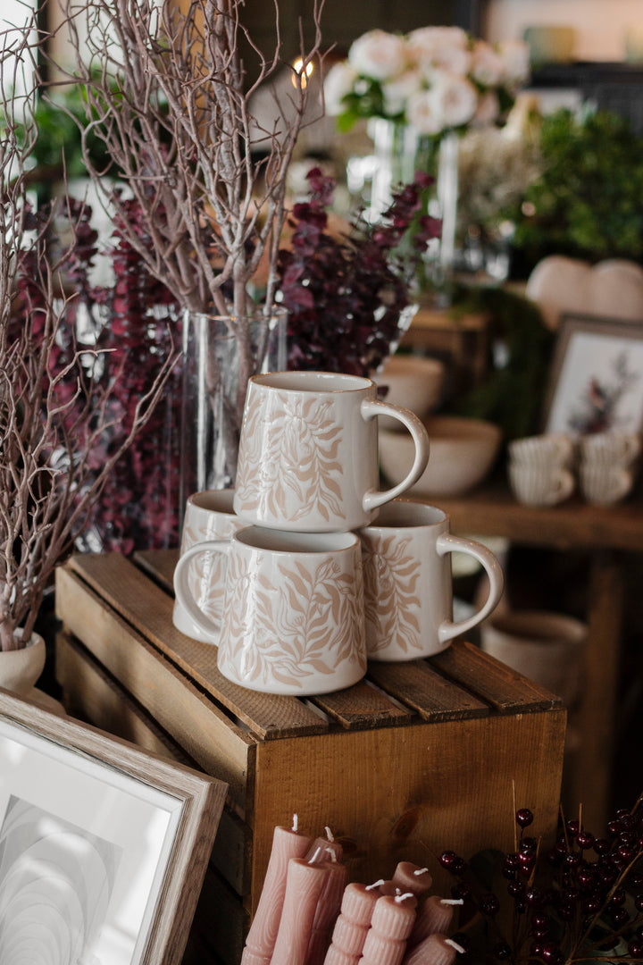 Blush Botanical Stoneware Mug