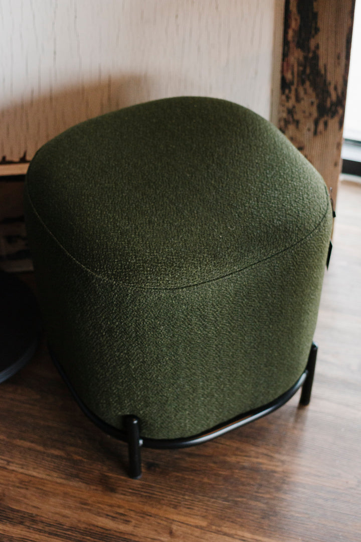 Evergreen Pin-Leg Ottoman