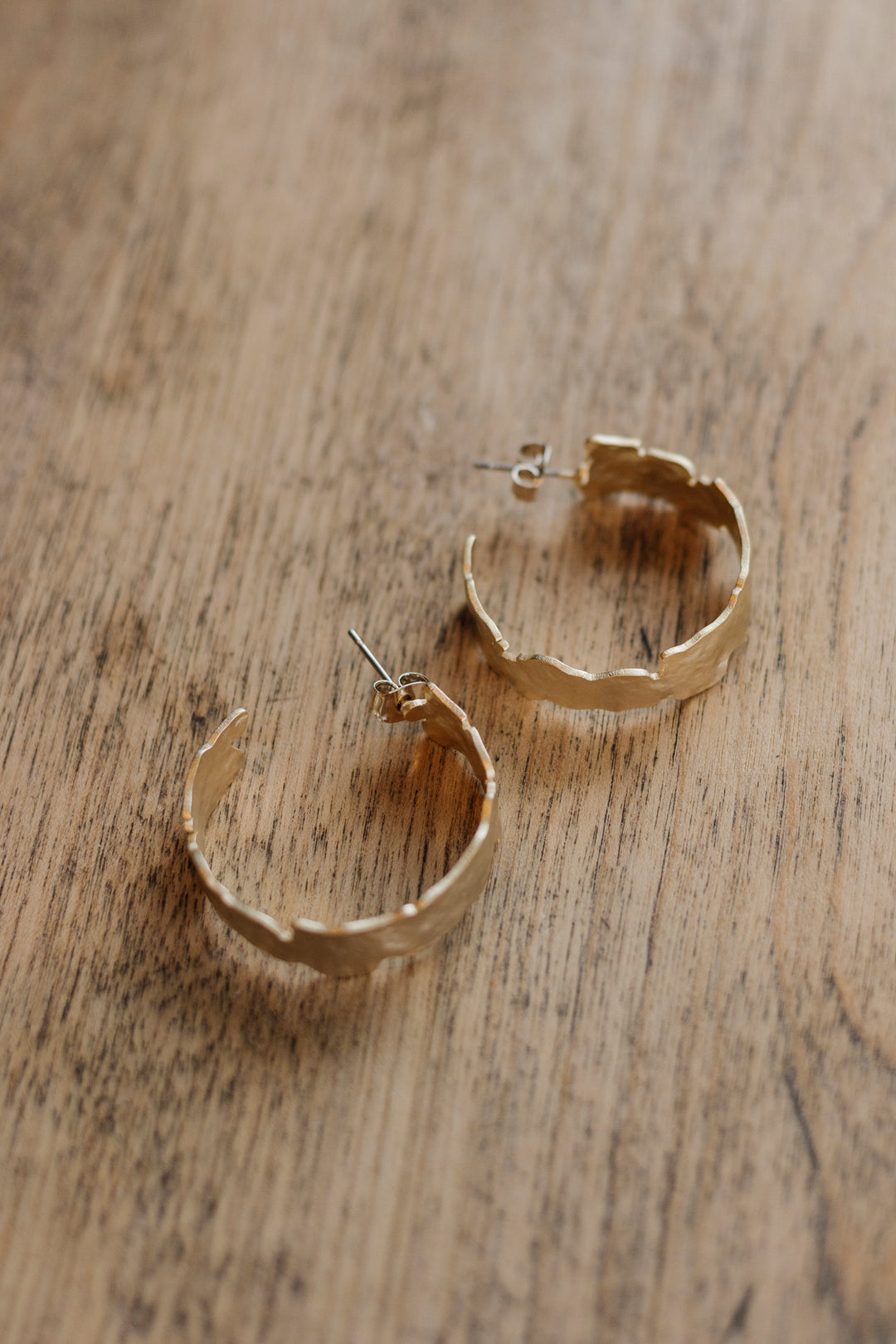 Mira Textured Hoop Earrings