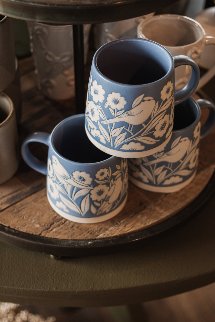 Bluebird Meadow Stoneware Mug